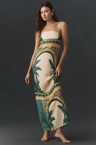 Diarrablu Tubi Cape Maxi Dress In Neutral
