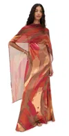 Diarrablu Tubi Dress Aura Rouge In Multi
