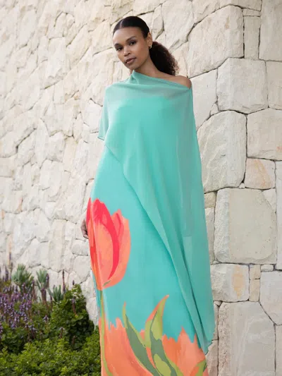 Diarrablu Tubi Twa Fsc® Certified Viscose Dress In Tulip Mint