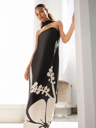 Diarrablu Tubi Twa Fsc® Certified Viscose Dress In Ula Noir