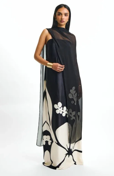 Diarrablu Tubi Twa Strapless Dress Ula Noir In Multi