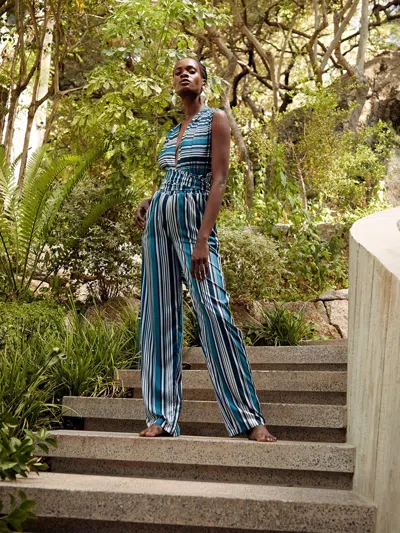 Diarrablu Umy Jumpsuit In Rayas Blu