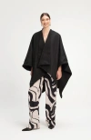 Diarrablu Wrap Cape  In Solid Black