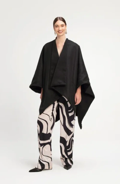 Diarrablu Wrap Cape  In Solid Black