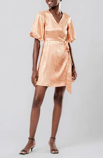 Diarrablu Yali Wrap Minidress In Dhaw Gold