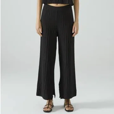 Diarte Bao Knitted Trousers In Black Cotton