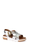 Diba True Advo Cate Wedge Sandal In Silver