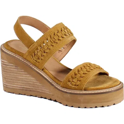 Diba True Cab Ernet Platform Wedge Sandal In Yellow