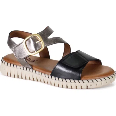 Diba True Chau Fer Wedge Sandal In Silver/black