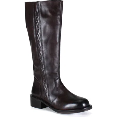 Diba True Fo Liage Leather Tall Riding Boot In Brown