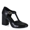 Diba True Juke Box Leather T Strap Mary Jane Heel In Black