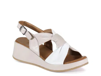 Diba True Kala Flower Wedge Sandal In White