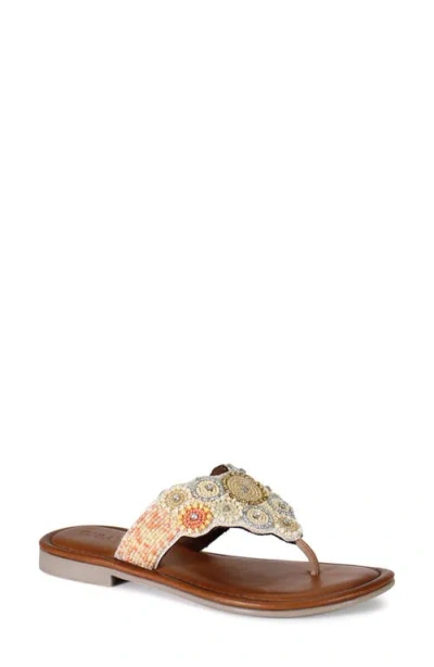 Diba True Kali Nite Beaded Sandal In Tan Beige Multi