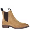 Diba True Men's Lock Hart Chelsea Boots In Cognac Suede Tan In Brown