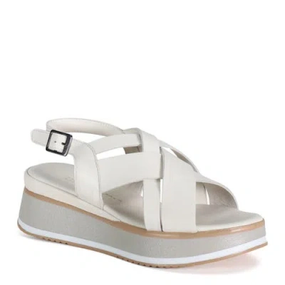Diba True Pipp En Leather Sporty Platform Sandal In White