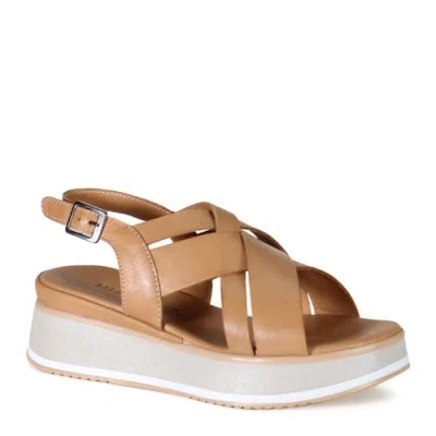 Diba True Pipp En Leather Sporty Platform Sandal In Neutral