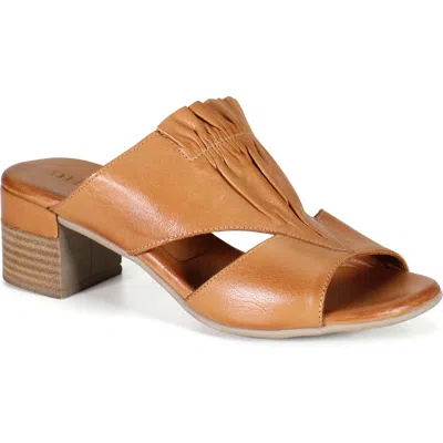 Diba True Potter Ee Leather Slip On Mule Heel In Orange