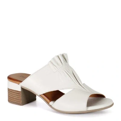 Diba True Potter Ee Leather Slip On Mule Heel In White