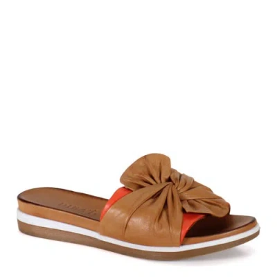 Diba True Prod Igee Leather Flat Sandal In Brown