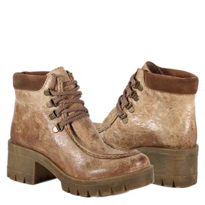 Diba True Prom Queen Boot In Tan Vintage Leather In Brown