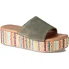 Diba True Rock Steady Platform Slide Sandal In Brown