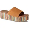 Diba True Rock Steady Platform Slide Sandal In Orange