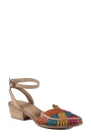 Diba True Shootin Star Ankle Strap Sandal In Tan/bright Multi