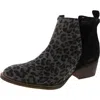 Diba True Short Side Womens Leather Snake Print Ankle Boots In Multi