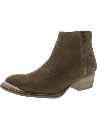Diba True Start Line Womens Suede Ankle Boots In Brown