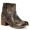 Diba True Walnut Grove Distressed Leather Pull-on Western Bootie In Gray