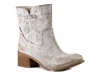 Diba True West Haven Pull-on Distressed Leather Western Boots In White