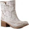 Diba True West Haven Pull-on Distressed Leather Western Boots In White