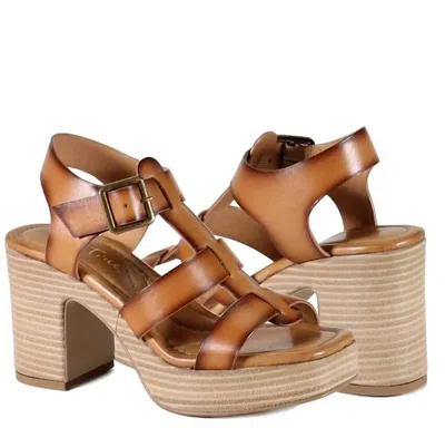 Diba True Women's Angel Food Leather Sandal In Cognac In Brown