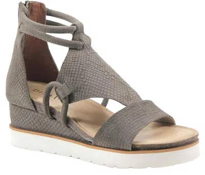 Diba True Women's Clover Wedge Sandals In Snakeskin Taupe In Gray