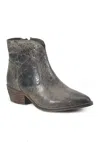 Diba True Women's Cool Wind Vintage Leather Booties In Charcoal Vintage Leather In Grey