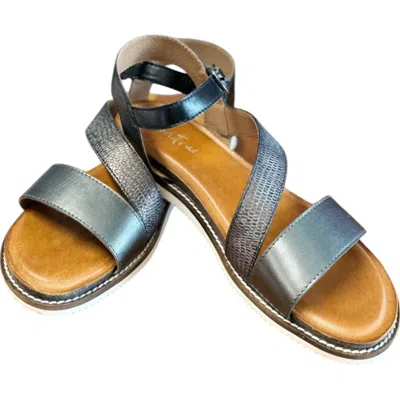 Diba True Women's Fiesta Time Sandals - Medium In Metallic Black In Multi