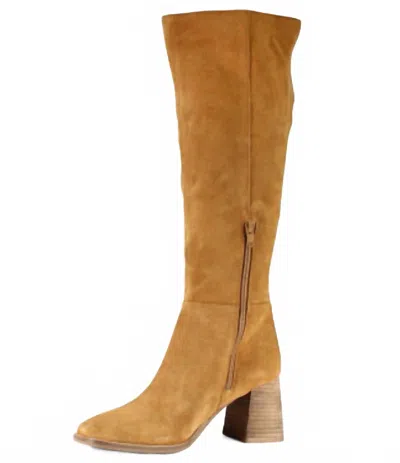 Diba True Women's Mar Velus Suede Boot In Tan In Animal Print