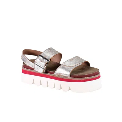 Diba True Women's Roly Poly Platform Sandal In Silver In Multi