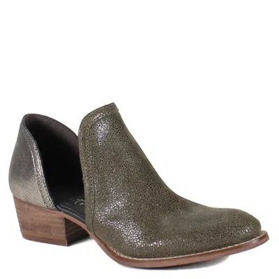Diba True Women's Shy Town Side Cut-out Ankle Boots In Military/gold In Green