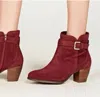 Diba True Women's Sleek Suede Leather Bootie In Burgundy In Burgundy