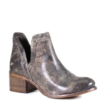 Diba True Work Nerd Vintage Leather Bootie In Gray
