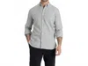 Dibi Chambray Brushed Flannel Button Down In Light Grey In Gray