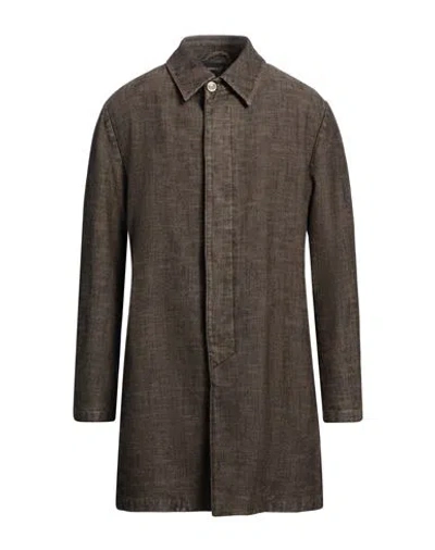 Dibruno Man Overcoat & Trench Coat Khaki Size 44 Cotton In Beige