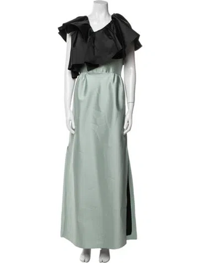 Pre-owned Dice Kayek Asymmetrical Long Dress In Blue