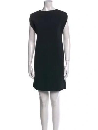 Pre-owned Dice Kayek Bateau Neckline Mini Dress In Black