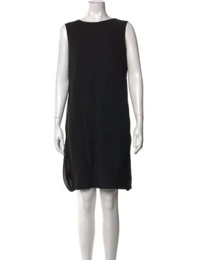 Pre-owned Dice Kayek Bateau Neckline Mini Dress In Black