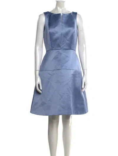 Pre-owned Dice Kayek Bateau Neckline Mini Dress In Blue
