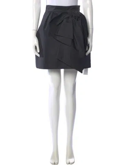 Pre-owned Dice Kayek Bow Accents Mini Skirt In Black