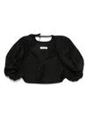 Dice Kayek Bow-detail Cape In Black