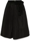 Dice Kayek Bow-detail Silk Midi Skirt In Black